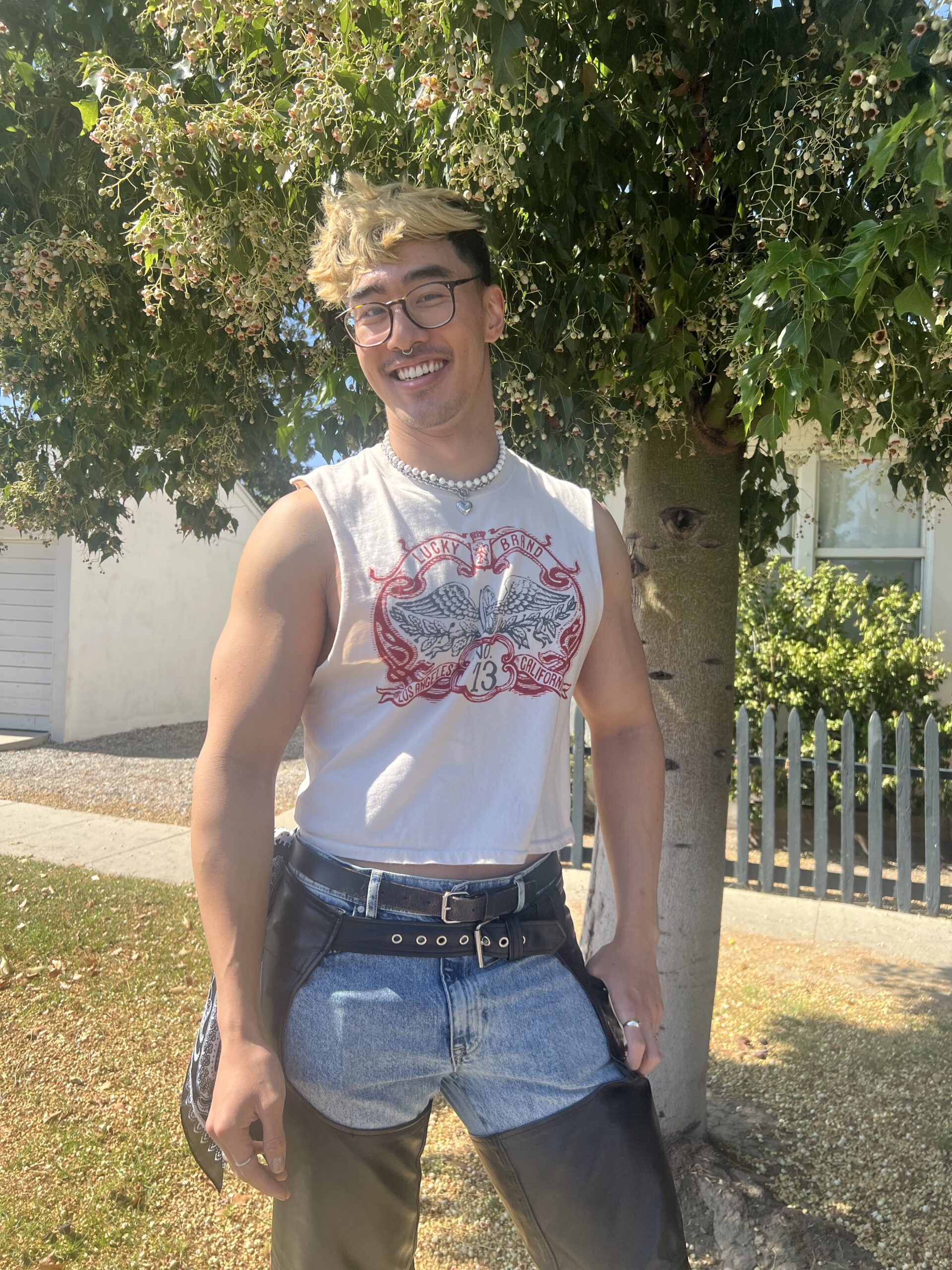 Employee Jason standing outside in the sun